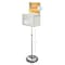 Azar Displays XL Lottery/Raffle Box, Pedestal Stand w/ Pocket -Lock&Key White 206325-WHT - alternate 3